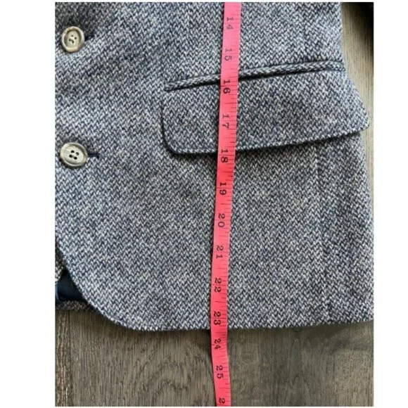 J.G. Hook 100% Wool Tweed Blazer Women's Size 8 80's USA Academia Old Money VTG - Picture 6 of 7
